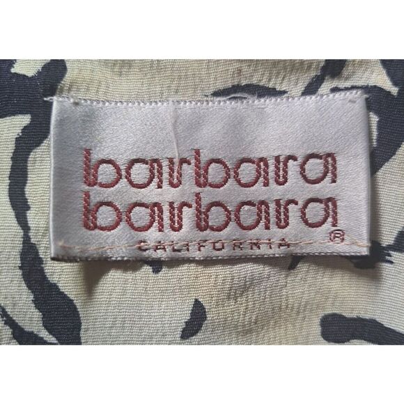 Barbara Barbara Dress Size Large Vintage‎ Blue White 80s Party Faux Wrap Dress - Picture 11 of 11